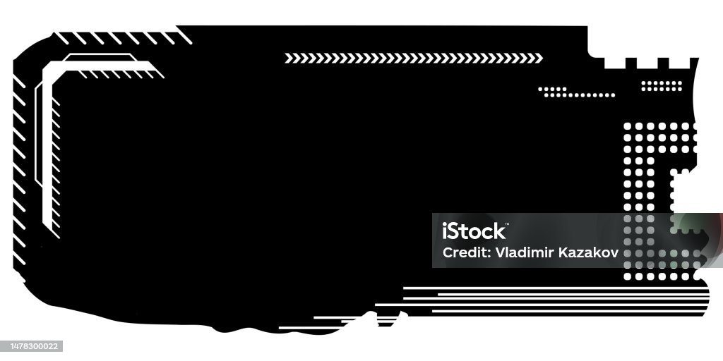 Tech Rectangle Design Rectangular Design Clipart In Tech Style Isolated On White Short Tech ...