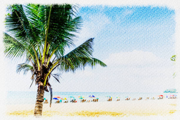 istock Abstract beach paint watercolour on canvas paper texture 1478301927