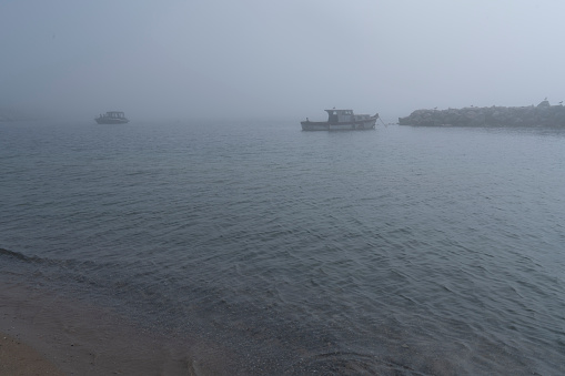 Ship in fog