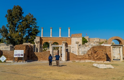 Knossos palace of the Minoan civilization near Heraklion, Crete, Greece