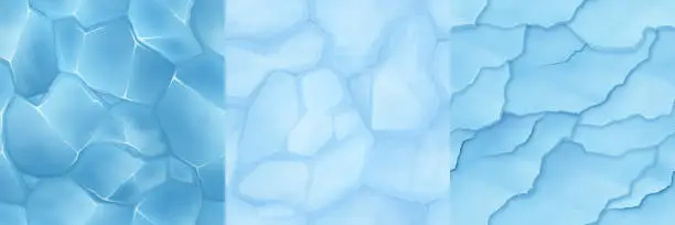 Vector illustration of Crack ice game seamless texture. Frozen gui asset