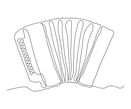abstract Accordion Continuous On Line Drawing