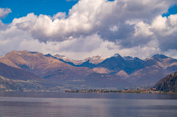 A view of Lake Como, photographed from Bellano, on the Lecco side of the lake.