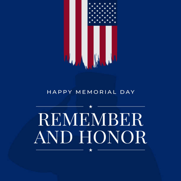 день памяти-04 - arlington national cemetery virginia cemetery american flag stock illustrations