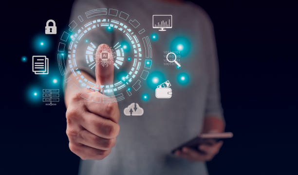 istock Businessman using smart devices for Digital technology connection and marketing,, links to artificial intelligence, internet of thing. Concept smart robot AI, futuristic technology transformation. 1478319897