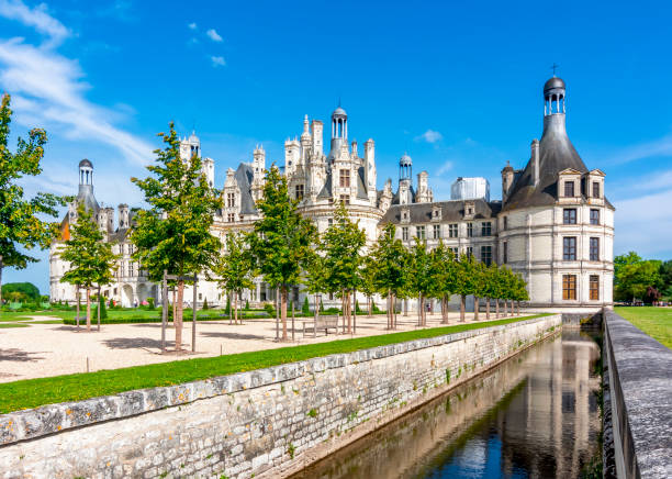 Chambord castle (chateau Chambord) in Loire valley, France stock photo