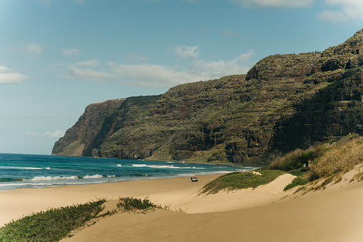 barking sands beach kauai hawaii. High quality photo