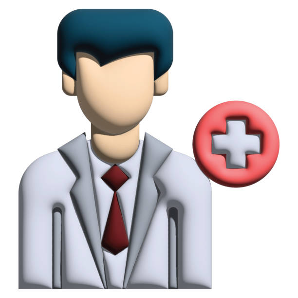 3D illustration dental in kitchen ware set