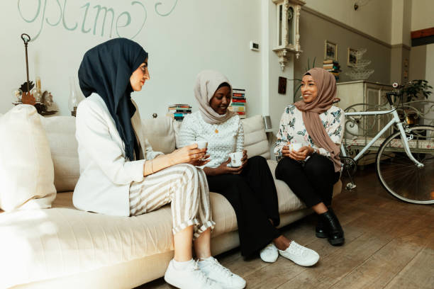 istock Three Arab friends having a tea in the afternoon 1478343487