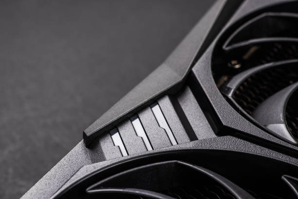 istock Video graphics card coolers. Gpu background close up 1478347175