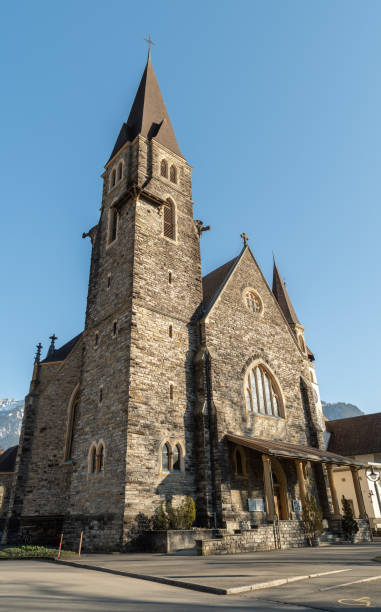 istock Catholic church in Interlaken in Switzerland 1478352107