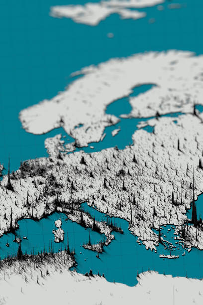 Map of Italy. 