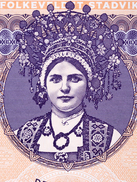 istock Norwegian bride with a traditional wedding crown from money 1478361666
