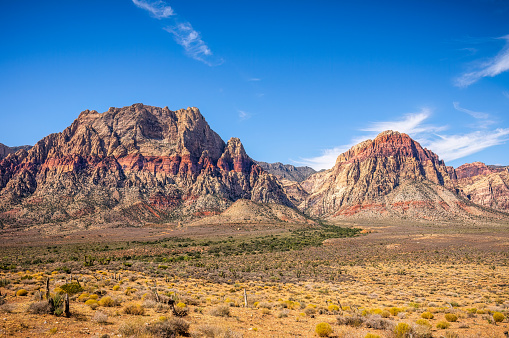 The Red Rock Canyon National Conservation Area in Clark County, Nevada, is an area managed by the Bureau of Land Management as part of its National Landscape Conservation System