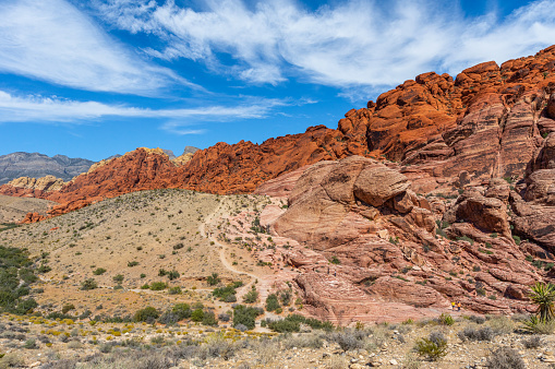 The Red Rock Canyon National Conservation Area in Clark County, Nevada, is an area managed by the Bureau of Land Management as part of its National Landscape Conservation System
