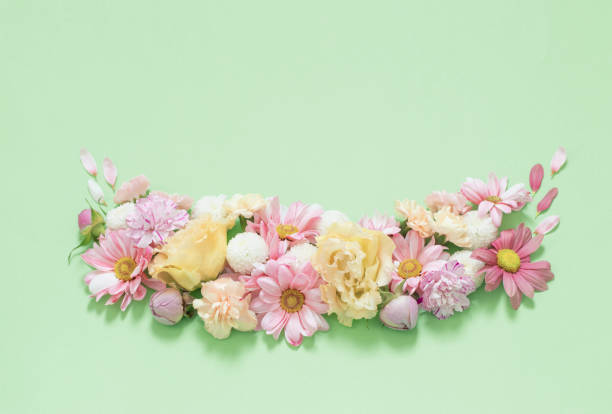 istock frame of flowers on green background 1478372412