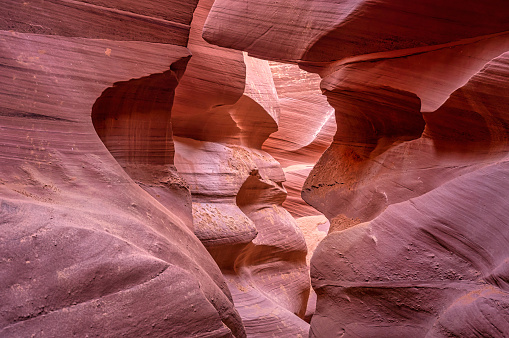 Lower Antelope slot Canyon in the navajo territory. Page, Arizona. United States of America
