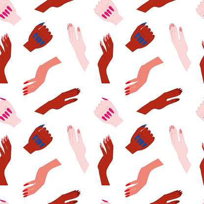 Hand Patternes Vector Hands Pattern Stock Illustration - Download Image Now - Abstract ...