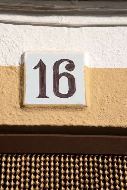istock Number Sixteen on Building Facade 1478386951