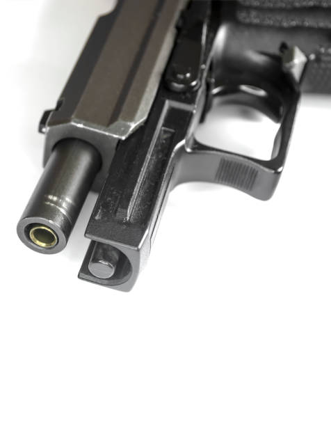 istock Pistol on a white background. Game weapons stalker made for the present. Close-up firearms. 1478387014