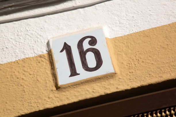 istock Number Sixteen on Building Facade 1478387508
