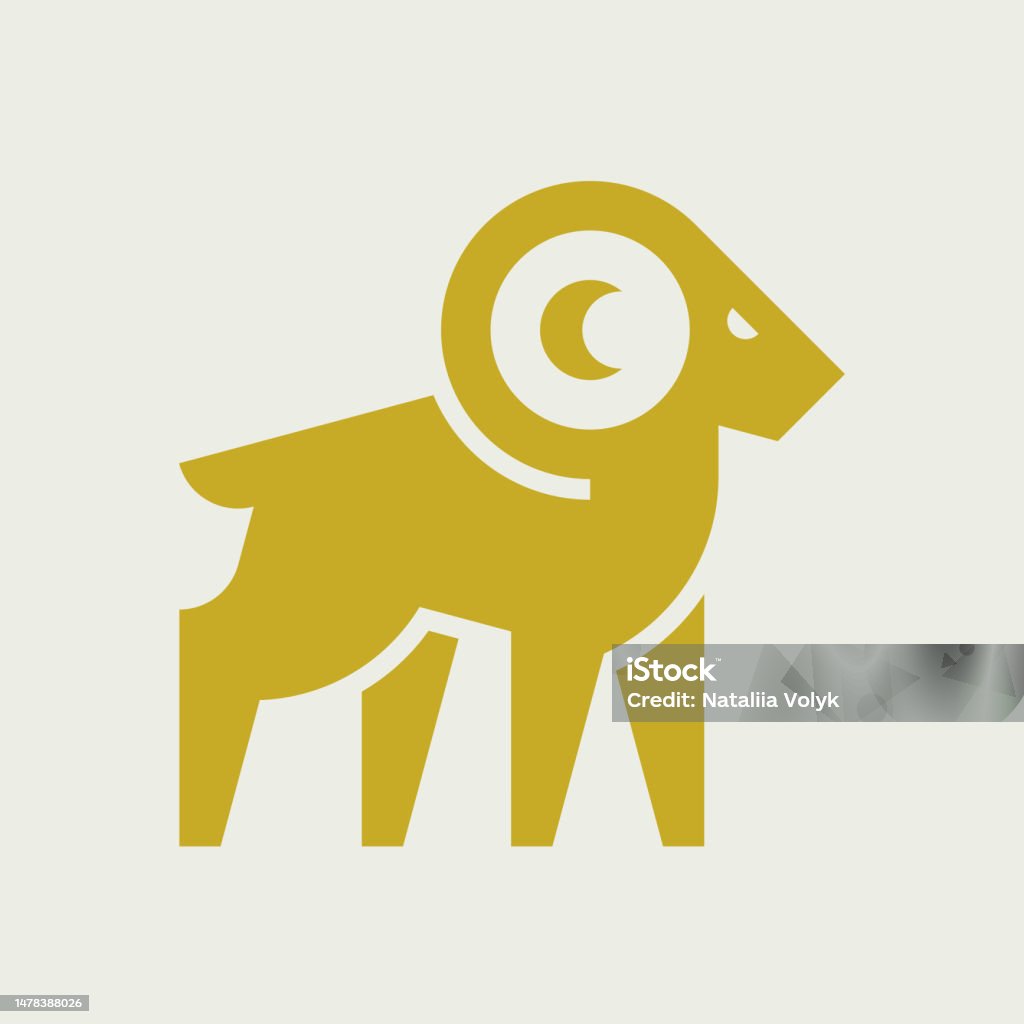 Simple Ram Animal Icon Ram Stock Illustration - Download Image Now - Animal, Animal Body Part ...