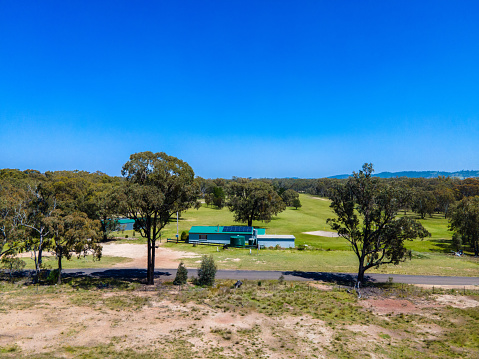 An aerial view at Emmaville with a house in Australia