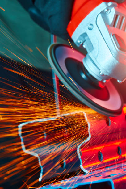 istock Worker Cutting Steel With Grinder 1478391131