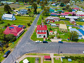 Aerial view of Emmaville, NSW, Australia, takin with a DJI Mavic Air Drone