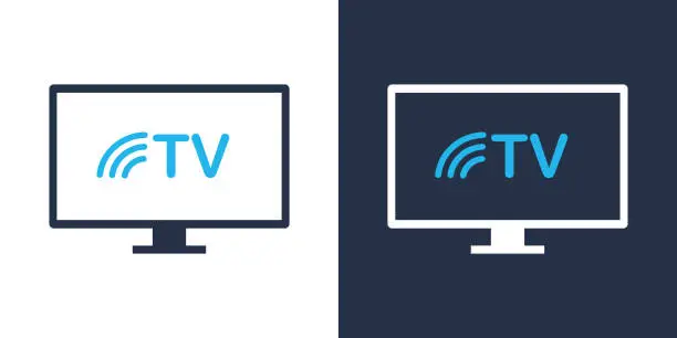 Vector illustration of SmartTV icon. Solid icon vector illustration. For website design, logo, app, template, ui, etc.