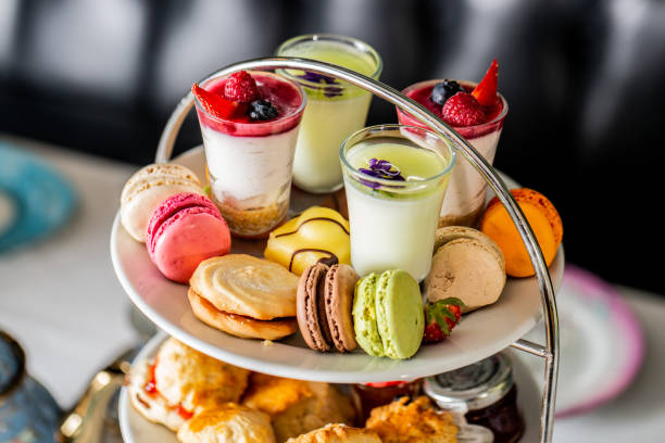 istock Table full of different appetizing desserts in the restaurant 1478394042
