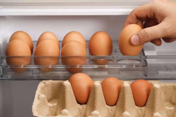 istock Organic eggs are in the fridge fresh from the farm ready for breakfast. 1478396067