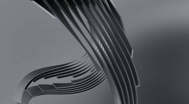 istock Illustration of abstract curved elements on a gray background 1478397903