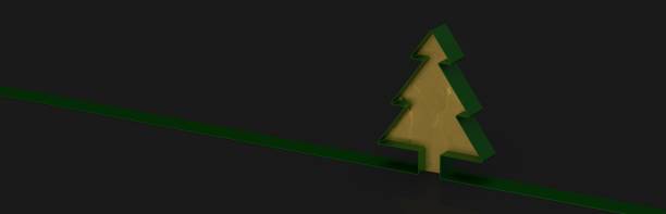 istock Illustration of a minimalistic 3d Christmas tree on a gray background 1478399501