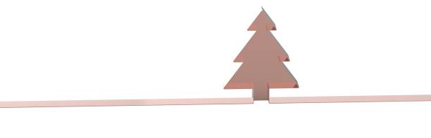 istock Illustration of a minimalistic 3d Christmas tree on a white background 1478399666
