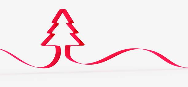 istock Illustration of a minimalistic 3d Christmas tree on a white background 1478399700
