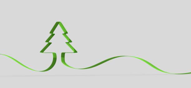 istock Illustration of a minimalistic 3d Christmas tree on a white background 1478399703