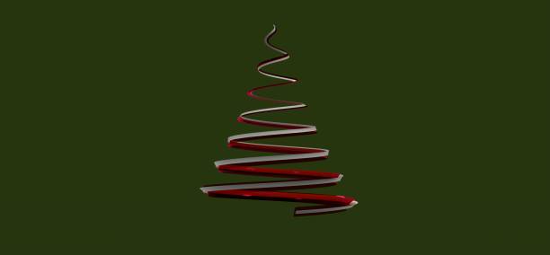 istock Illustration of a minimalistic 3d Christmas tree on a green background 1478399719