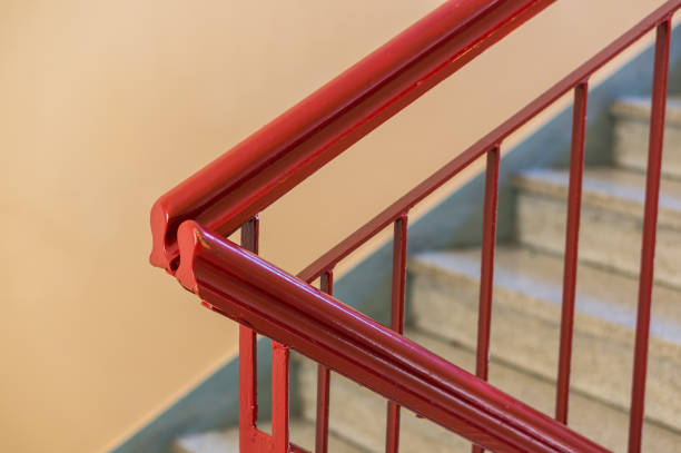istock Closeup shot of a red railing 1478402223