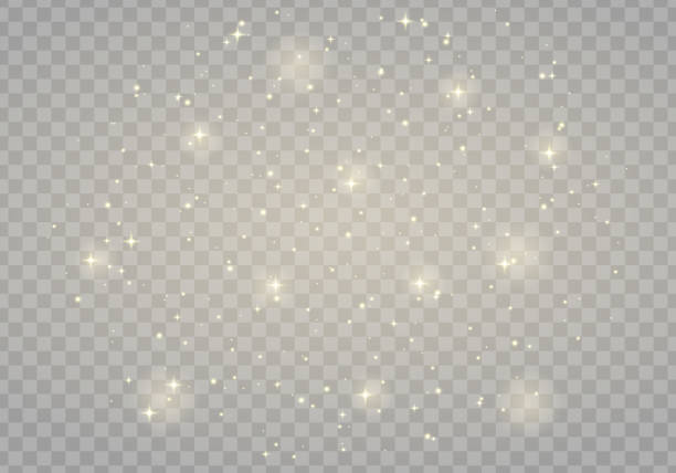 ilustrações de stock, clip art, desenhos animados e ícones de abstract sparkles isolated on a transparent background. bokeh lights effect. vector dust sparks and bright stars shine with special light effect. christmas sparkling magical. - christmas backgrounds holiday focus on background