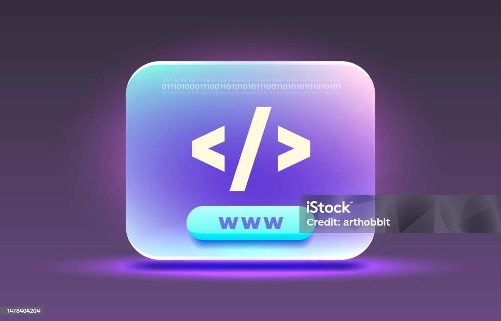 Webpage Program Code Browser Frame Info Vector Stock Illustration ...