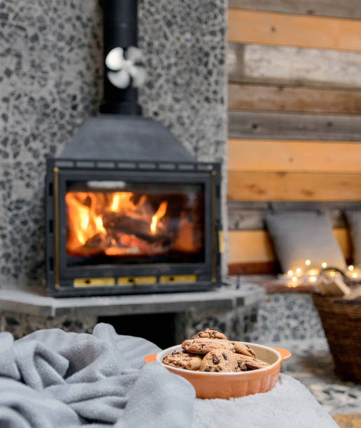 istock Vertical focus shot of cookies on fireplace background 1478409840