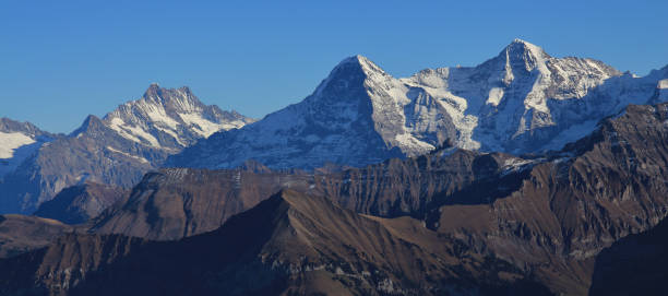 Eiger North Face seen from Mount Niesen. stock photo