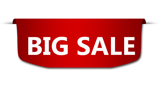 A sale banner isolated on a white background