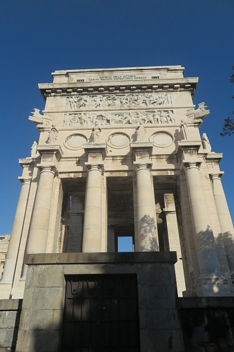 The Arco della Vittoria (Victory Arch), also known as Monumento ai Caduti or Arco dei Caduti (Arch of the Fallen), is a memorial arch located in Piazza della Vittoria in Genoa, Italy