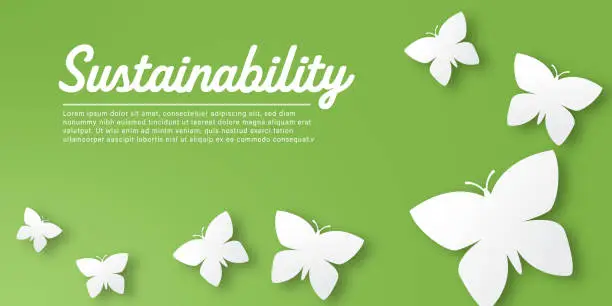 Vector illustration of Green Environmental Background Template