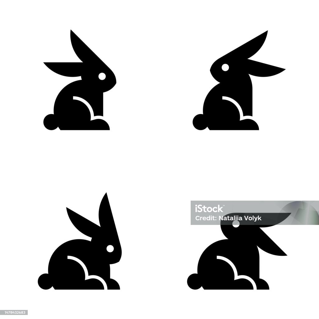 Vector Illustration Rabbit Rabbit Stock Illustration - Download Image Now - Abstract, Animal ...