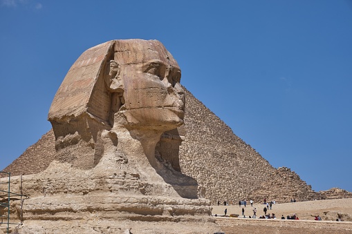 The Great Sphinx and the Great Pyramid of Giza in Egypt