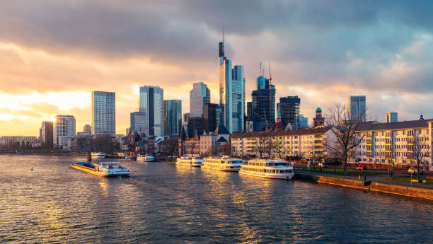 istock Golden hour in Frankfurt, Germany 1478436066