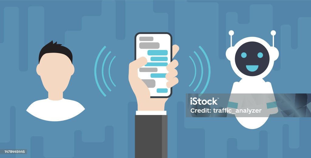 Chat Bot Figure Ai Chat Bot Stock Illustration - Download Image Now - People, Robot ...